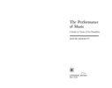 Thumbnail The performance of music