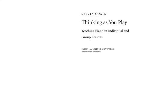 Product picture Thinking As You Play Sylvia Coats
