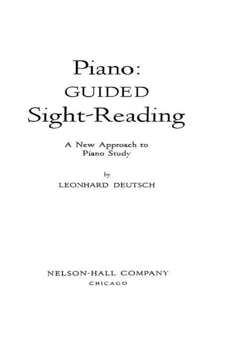 Product picture Piano Guided Sight Reading Leonhard Deutsch