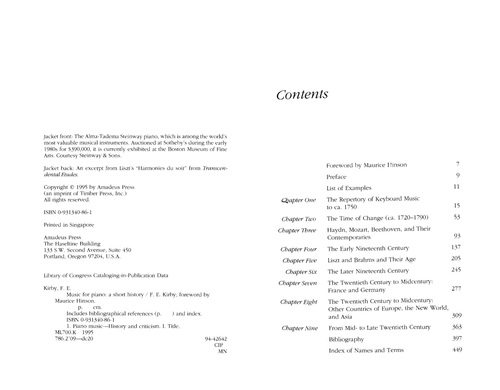 Product picture Music For Piano A Short History Kirby